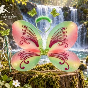 Kit máxico de fada vermello e verde