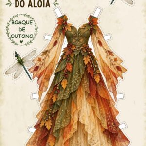 Vestido recortable Bosque de outono