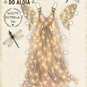 Vestido recortable Noite estrelada